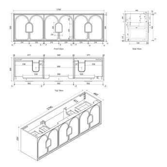 LAGUNA 1800MM NATURAL AMERICAN OAK WALL HUNG VANITY
