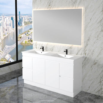 Noah 1500mm Double Bowl Vanity on Kickboard