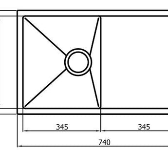 ZUE SINK 74S 740X460X220