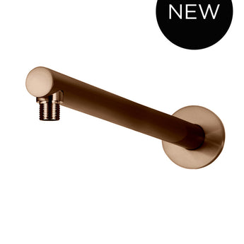 ROUND WALL SHOWER ARM 400MM, LUSTRE BRONZE