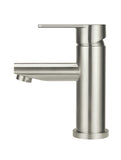 ROUND PADDLE BASIN MIXER, PVD BRUSHED NICKEL