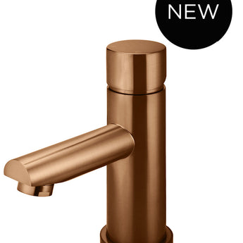 ROUND PINLESS BASIN MIXER, LUSTRE BRONZE