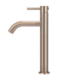 PICCOLA TALL BASIN MIXER TAP WITH 130MM SPOUT, CHAMPAGNE