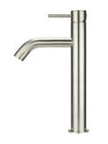 PICCOLA TALL BASIN MIXER TAP WITH 130MM SPOUT, BRUSHED NICKEL