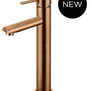 ROUND TALL BASIN MIXER, LUSTRE BRONZE