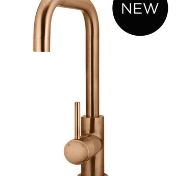 ROUND KITCHEN MIXER TAP. LUSTRE BRONZE