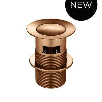 BASIN POP UP WASTE 32MM - OVERFLOW / SLOTTED, LUSTRE BRONZE