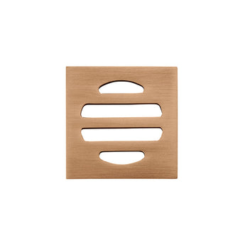 SQUARE FLOOR GRATE SHOWER DRAIN 50MM OUTLET, LUSTRE BRONZE