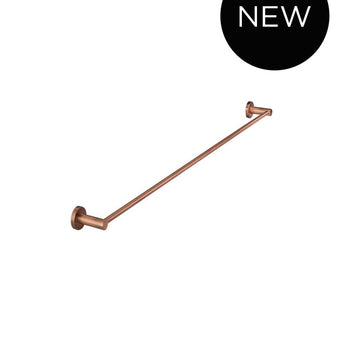 ROUND SINGLE TOWEL RAIL 600MM, LUSTRE BRONZE