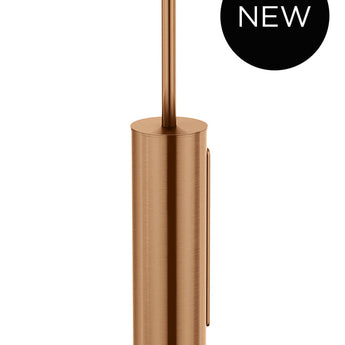 ROUND TOILET BRUSH & HOLDER, LUSTRE BRONZE