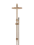 ROUND COMBINATION SHOWER RAIL, 300MM ROSE, SINGLE FUNCTION HAND SHOWER,LUSTRE BRONZE