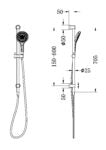 Nero Mecca Shower Rail With Air Shower, Matte White