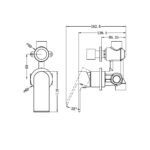 BIANCA SHOWER MIXER 60MM PLATE, BRUSHED GOLD