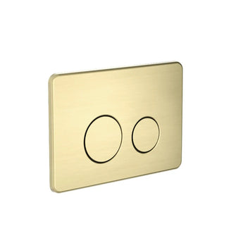 Nero | In Wall Toilet Brushed Gold Push Plate