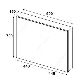 Noah 900mm Shaving Cabinet