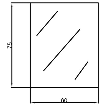Framed Rectangle Plain Mirror, PM6075