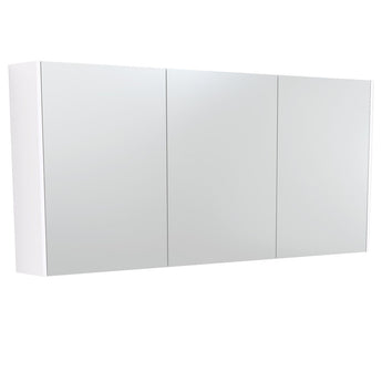 1500 Mirror Cabinet with Gloss White Side Panels