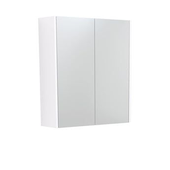 600 Mirror Cabinet with Gloss White Side Panels