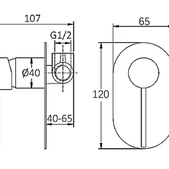 ROUL SHOWER MIXER, MATTE BLACK