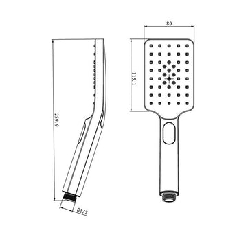 TARAN HAND SHOWER GUN METAL