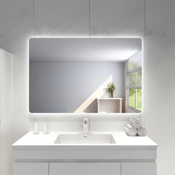 Rectangle with Curved Rim LED Mirror, UL1280BRM