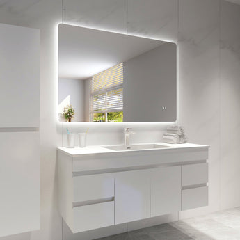 Rectangle with Curved Rim LED Mirror, UL1280BRM