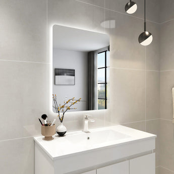 Rectangle with Curved Rim LED Backlit Mirror, UL6075BRM