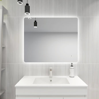 Rectangle with Curved Rim LED Mirror, UL9075BRM