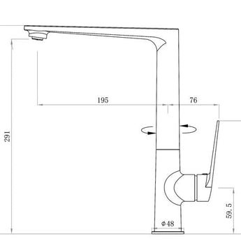ZEVIO SINK MIXER BRUSH NICKEL