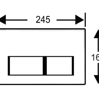 INSPIRE DUAL FLUSH PLATE SQUARE CHROME
