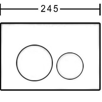 Inspire Round Dual Flush Button Plate Chrome