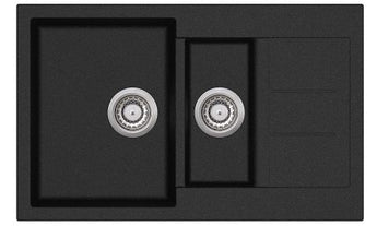 GRANITE SINK BLACK 1 & 1/2 BOWL