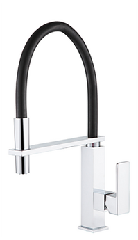 PULL OUT KITCHEN MIXER SQUARE CHROME AND BLACK