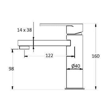 Vetto Brushed Nickel Basin Mixer
