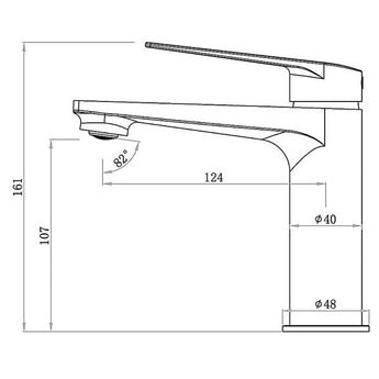 ZEVIO BASIN MIXER MATT BLACK ROSE GOLD