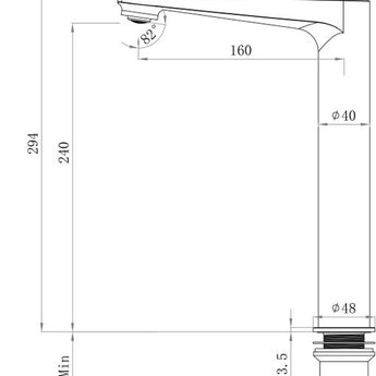 ZEVIO TALL BASIN MIXER GUN METAL