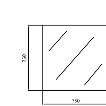 BEVELED EDGE MIRROR 750X750X4MM