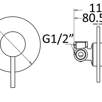 PAVIA SHOWER MIXER PROJECT, CHROME