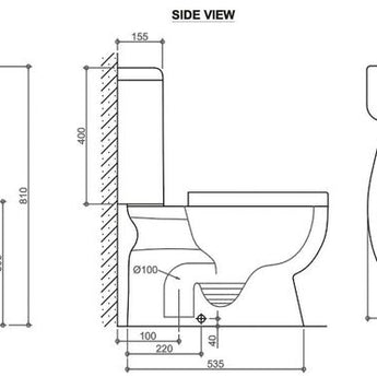 Massa Toilet Suite S Trap Bottom Inlet