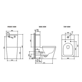 X-CUBE RIMLESS TOILET SUITE