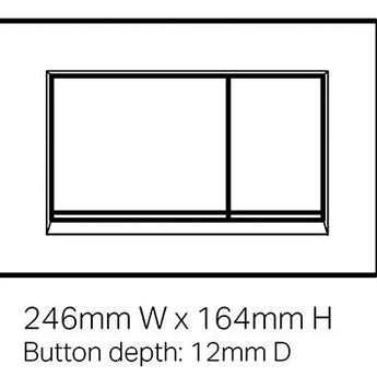 SIGMA30 DUAL FLUSH BUTTON SQUARE WHITE WITH CHROME TRIM