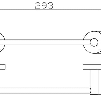 RONDO TOWEL BAR BLACK 250MM