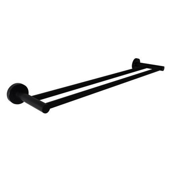 RONDO DOUBLE TOWEL RAIL 600, MATTE BLACK