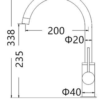 ROUL SINK MIXER CHROME