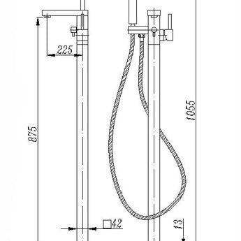 TARAN FLOOR STANDING MIXER CHROME