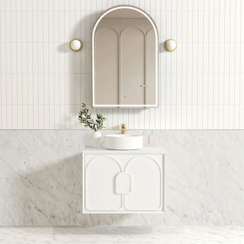 LAGUNA 750MM SATIN WHITE WALL HUNG VANITY