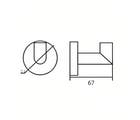RONDO SINGLE ROBE HOOK, CHROME