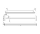 VETTO DOUBLE TOWEL RAIL 600MM, GUN METAL