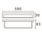 RECXIS SINGLE TOWEL RAIL 600MM
