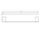 ZEVIO SINGLE TOWEL RAIL 600MM CHROME